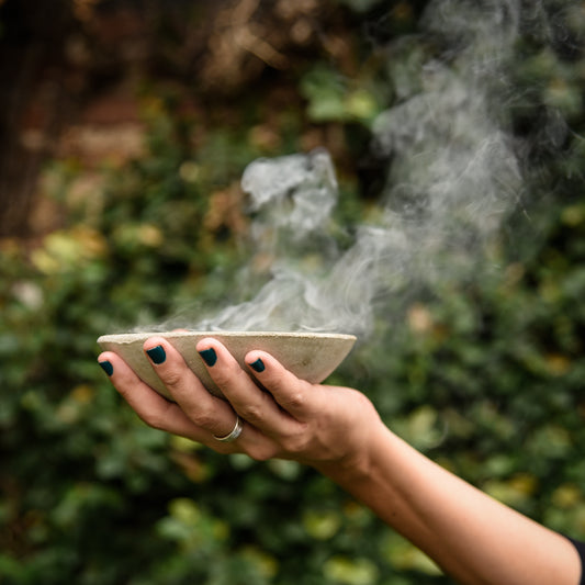 Sahumador - Cemento Cuenco mediano